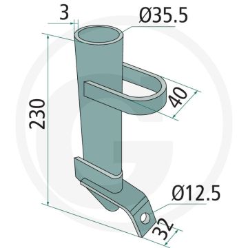 Zaaipijp lengte: 230 mm - type: triathlon