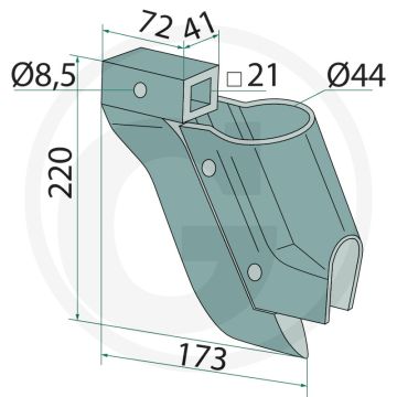Mestkouter enkel - type: aeromat