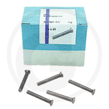 Klinknagel, bolkop pakket met ca. 100 stuks, 6,3 x 16 din 660 - roestvrij staal