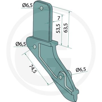 Metalen zaaikouter maxima