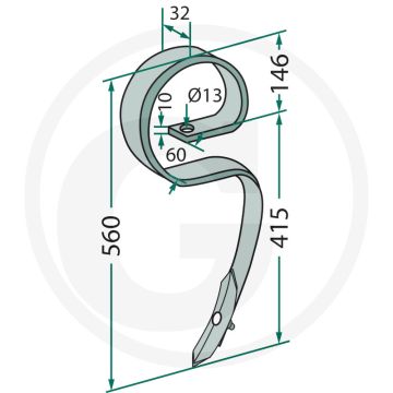 Tand standaard - type: rapid - 32 x 10 mm