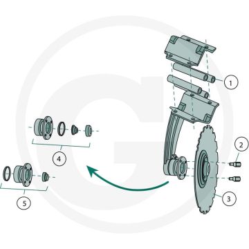 Trillingsdemper 190 x 30 mm - type: carrier drill