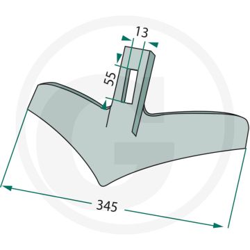 Afstrijker voor td400-700 dikte: 5 mm