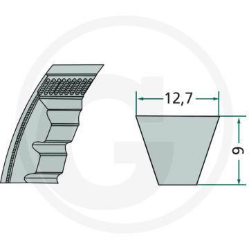 Contitech contitech smalle v-snaar - profiel: xpa, lengte: 918mm, breedte: 12,7mm