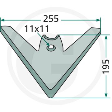 Ganzenvoetbeitel g25 - werkbreedte 255mm