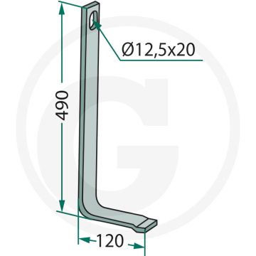 Versterkingsveer 32 x 10 mm - vierkant & materiaal/afmetingen