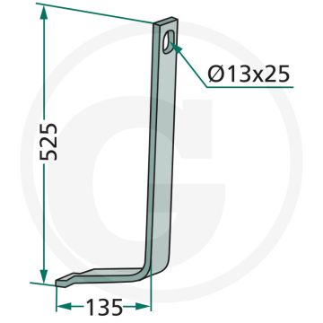 Versterkingsveer - oude uitvoering, 40 x 10 mm