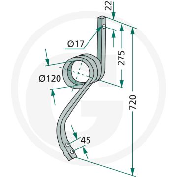 Tand - vierkant 25 x 25 mm