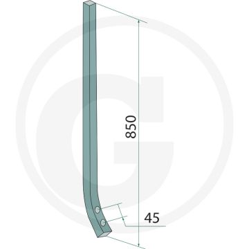 Spurlockererzinken 30 x 30 - gat-Ø 12,5 mm
