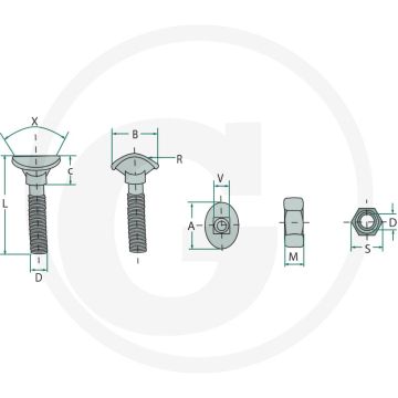 Planeetbouten met moer m10x 60, 10,9 - kwaliteitsklasse: 10,9
