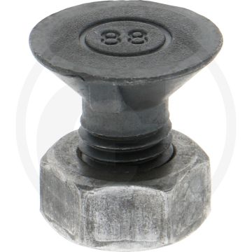 Boulon de charrue m12x25-11014-8.8 rond avec 2 cames