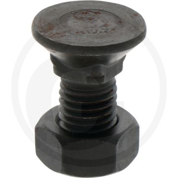 Boulon de charrue m14x35-608-10.9, rond avec tête carrée