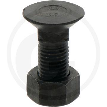 Boulon de charrue m16x40-10.9-din608, rond avec tête carrée, l=40mm