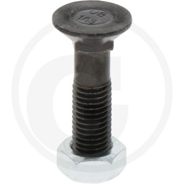 Blister ploegbout m14x60-10.9, rond met vierkante kop
