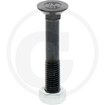 Boulon de charrue 75mm m12 x 1.75 din 608 10.9 rond avec tête carrée