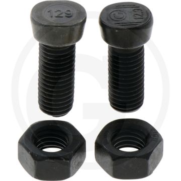 Boulon de charrue avec écrou - classe de qualité : 12.9, longueur : 37mm, filetage : m12 x 1.75, forme de la tête : conique