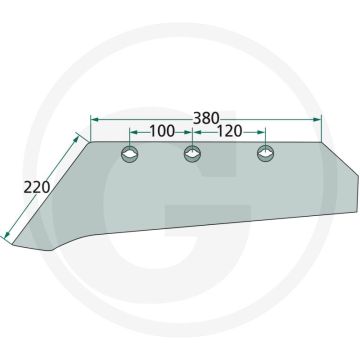Snavelschaar inclusief bouten, rechts - 3 x 18012351410 bouten met moer