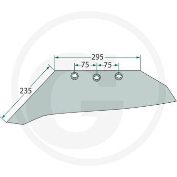 Snavelschaar links (3-gaats) - passend voor lichaam: ex 3203, ex 3213, us 3003, us 3013