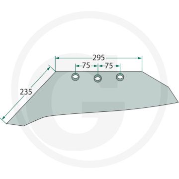 Snavelschaar inclusief bouten, links (3-gaats) - 3 x 18012351410 inclusief bouten met moer