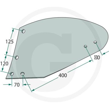 Rister-achterstuk links - passend voor u 1003, u 1003 w, u 1008 w