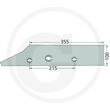 Fer de semelle avec boulons - 2 x 18012351410 + 1 x 18016801410