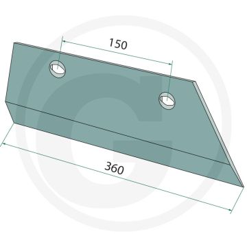 Schar-hinterteil rechts, 10 mm - passende bouten: 1801235hu10
