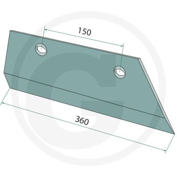 Schar-hinterteil links, 10 mm - passend voor lichaam: fk