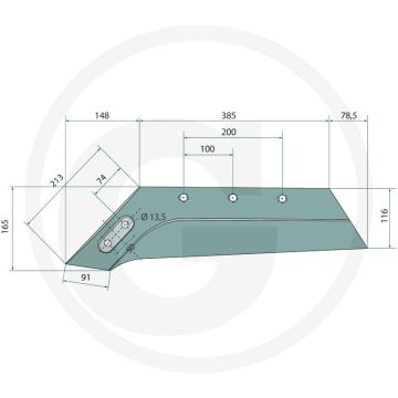 Schaarpunt inclusief schroeven, links - passend voor lichaam: wsm40l