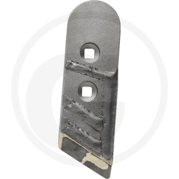Heavy duty schaarpunt rechts - dikte 25mm, breedte 75mm, passende bouten: 2 x 1801245810