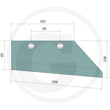 Voorschaar inclusief schroeven, links - 2 x 1801240hu10 meegeleverd