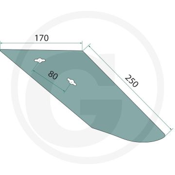 Schaarpunt inclusief schroeven, links - passend voor lichaam: nl460, wst430