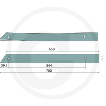 Risterstrip nr. 2, links - passende bouten: 2x 1801238kv