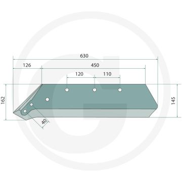 Schaar links, 18” - passend voor lichaam: nr. 6, 8, 9 från 1983 / 18"