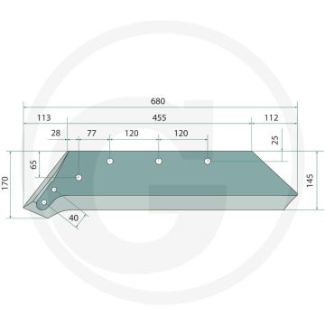 "schaarpunt 20" inclusief bouten, links - 4 x 1801434kv"