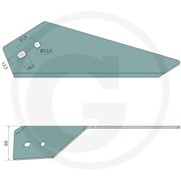 Zoolkouter rechts - passend voor alle lichaamstypen