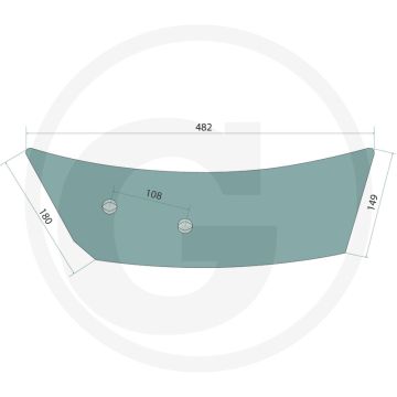 Bande d'insertion droite - boulons correspondants : 2 x 1801235hu10