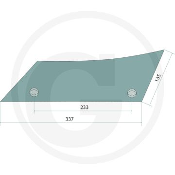 Rister-voorstuk rechts - passende bouten: 2x 1801235hu10