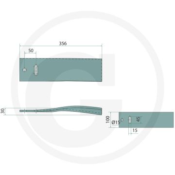 Risterstrip rechts - passend voor lichaam: bl, c4, c6, h, hb, hc, l, n4, n6, p, rb, shc, sl, sn, yl, ylr
