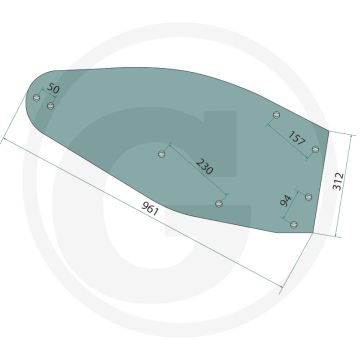 Rister-achterstuk rechts - passend voor lichaam h6