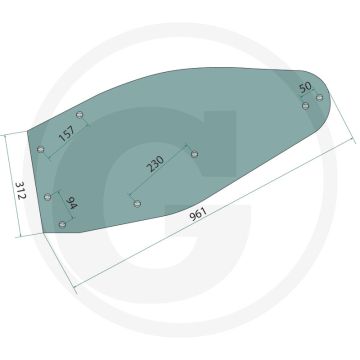 Rister-achterstuk links - passend voor lichaam h6