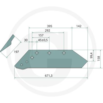 Ciseaux avec boulons, droit, 16" - compatible avec les corps : c, n, p