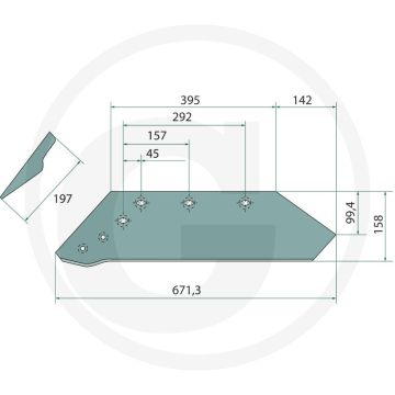 Ciseaux gauche, 16" - convient pour : kuhn, c, n, p