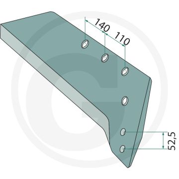 Pointe de ciseaux 18" droite - longueur 670mm