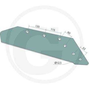 Wechselspitzenschar 16" à droite - convient pour le corps : t