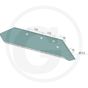 Heavy duty schaar rechts - passend voor lichaam: n4, v-lp, h4, h6, hc4, sk, vl, l