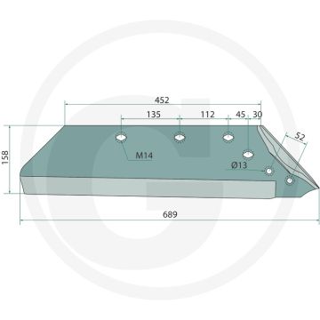 Ciseaux 18" gauche - boulons assortis : 1801435hu10