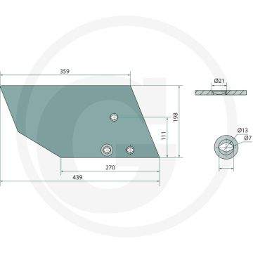Mestinlegger-rister rechts - passend voor lichaam: zd