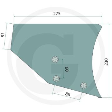 Mestinlegger-rister incl. bouten, rechts - passend voor lichaam: z4