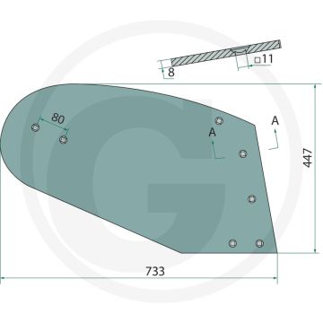 Rister-achterstuk rechts nbu1br - passend voor lichaam nbu1b