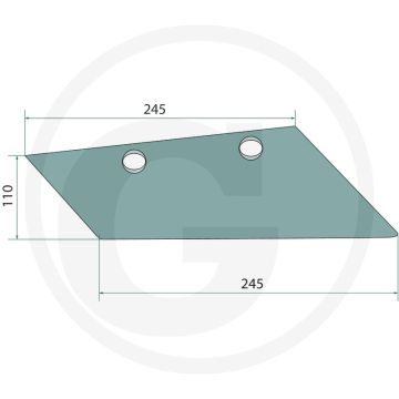 Voorschaar rechts - passend voor lichaam: eg, ep, breedte 110mm, lengte 245mm